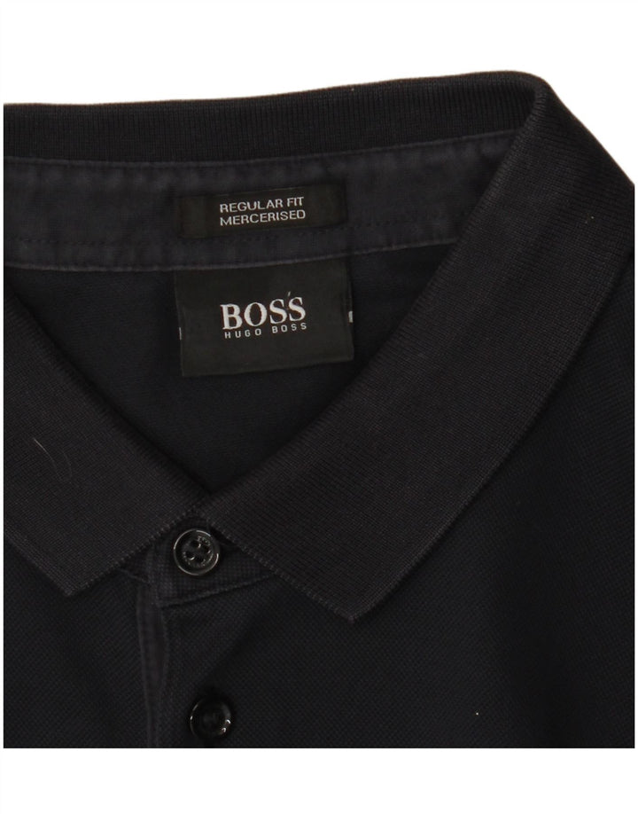 Hugo Boss Mens Regular Fit Polo Shirt Medium Black