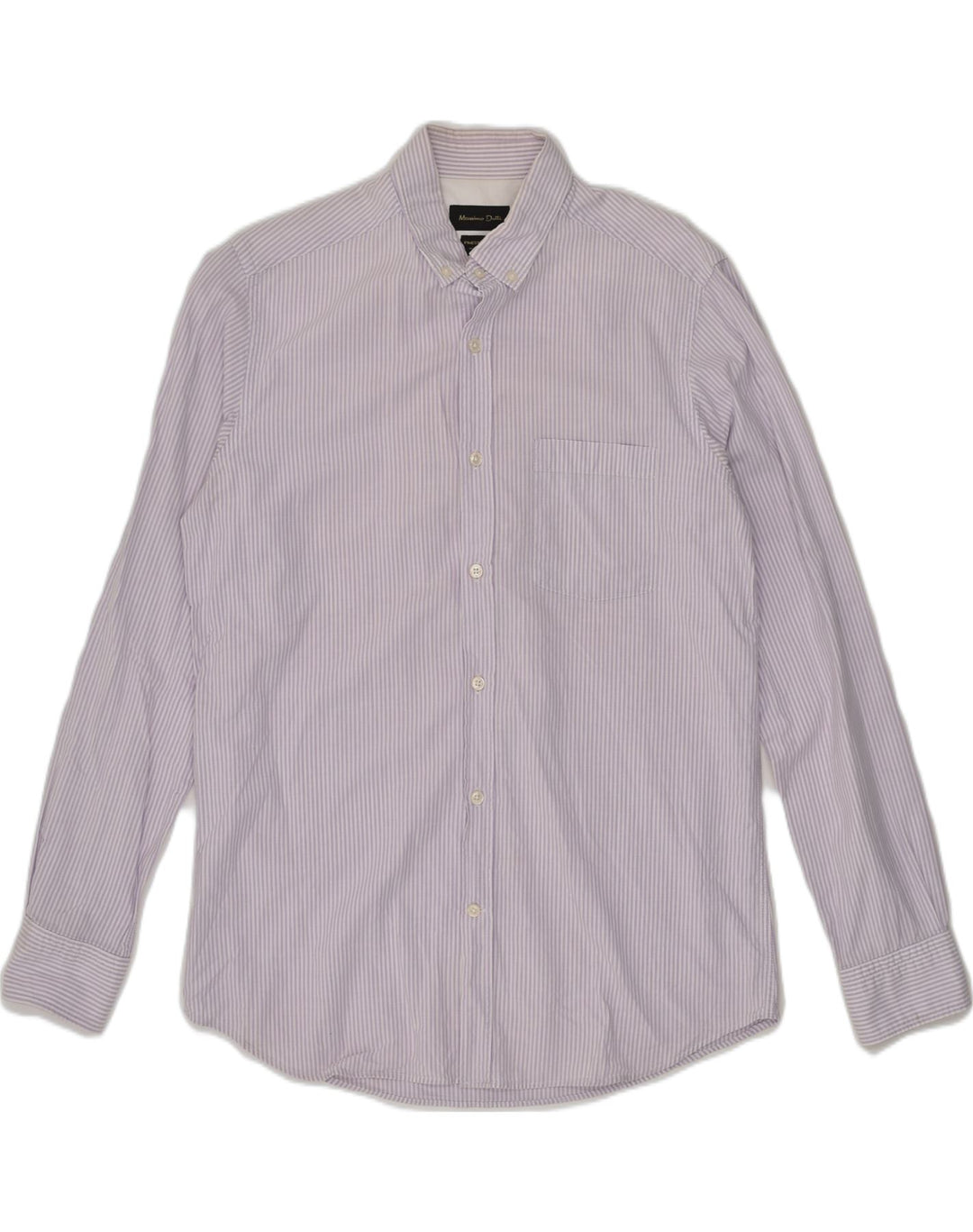 MASSIMO DUTTI Mens Shirt Medium Purple Striped Cotton | Vintage Massimo Dutti | Thrift | Second-Hand Massimo Dutti | Used Clothing | Messina Hembry 