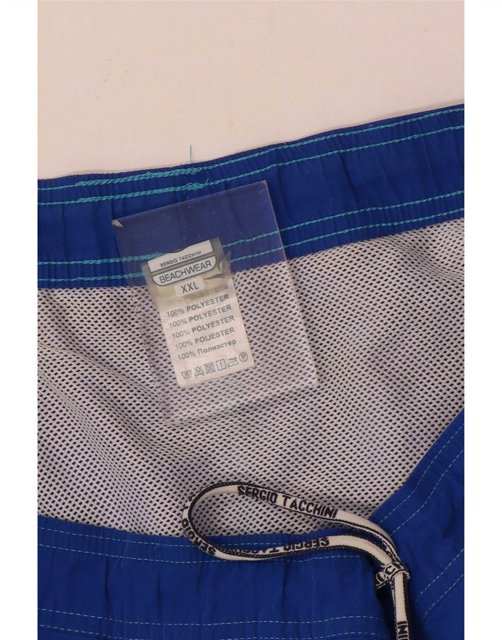 Sergio Tacchini Mens Swimming Shorts 2XL Blue Colourblock Polyester