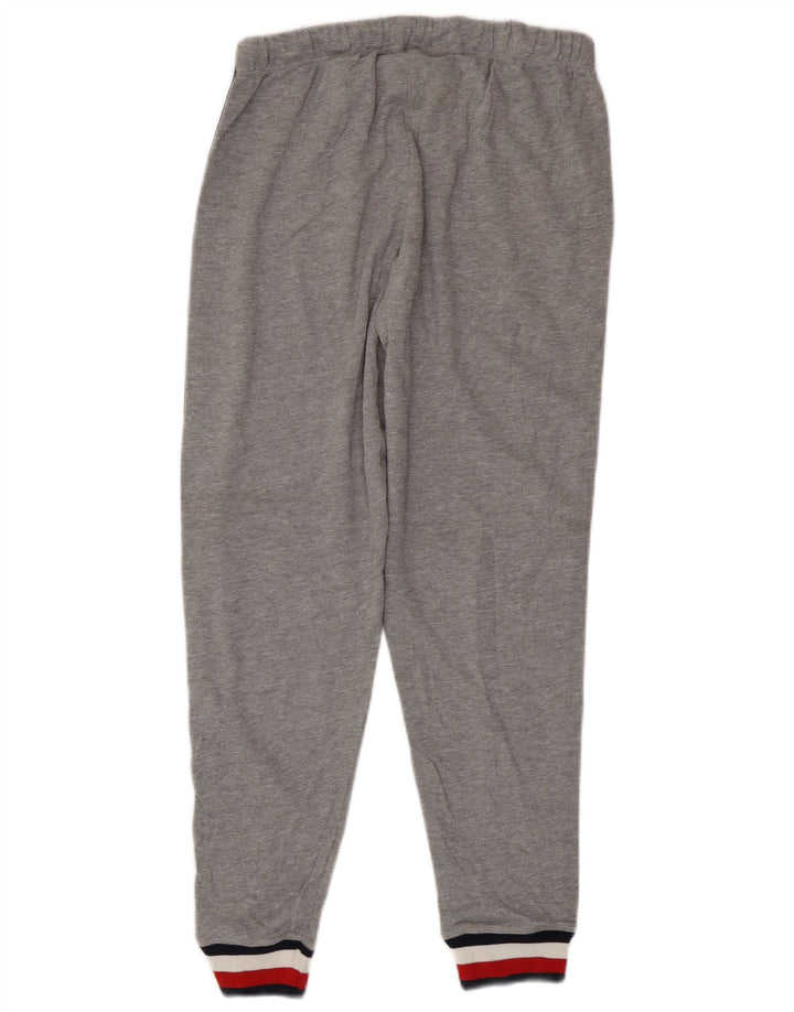 TOMMY HILFIGER Mens Tracksuit Trousers Joggers Small Grey Colourblock