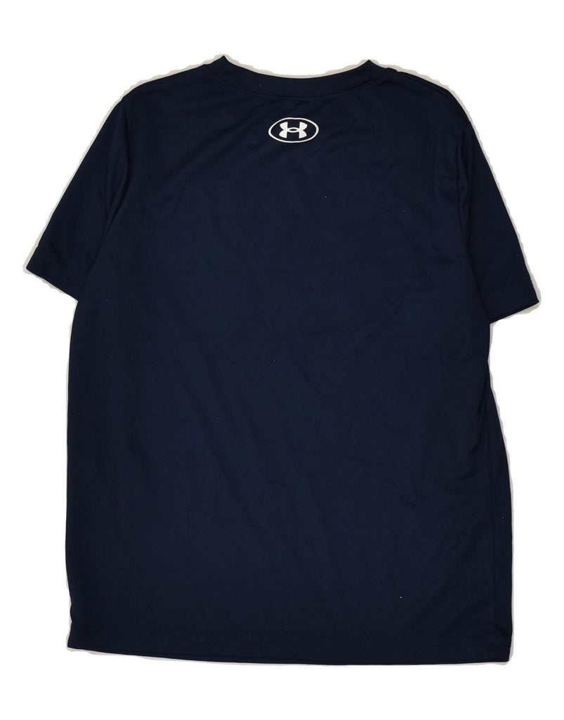 UNDER ARMOUR Boys Graphic T-Shirt Top 7-8 Years Navy Blue Cotton | Vintage Under Armour | Thrift | Second-Hand Under Armour | Used Clothing | Messina Hembry 