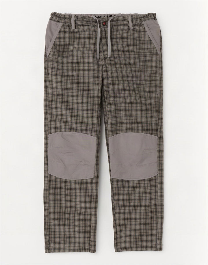 Think Pink Mens Straight Chino Trousers Large W36 L32 Grey Check