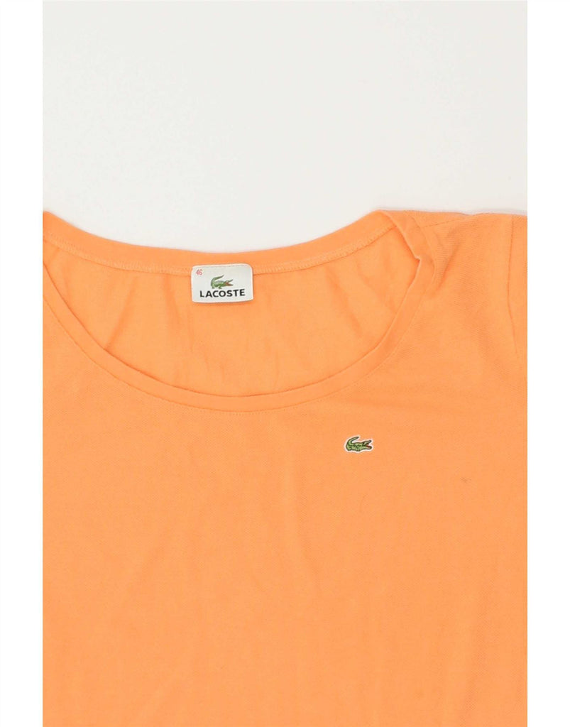 LACOSTE Womens Crop T-Shirt Top Size 46 XL Orange Cotton Vintage Lacoste and Second-Hand Lacoste from Messina Hembry 