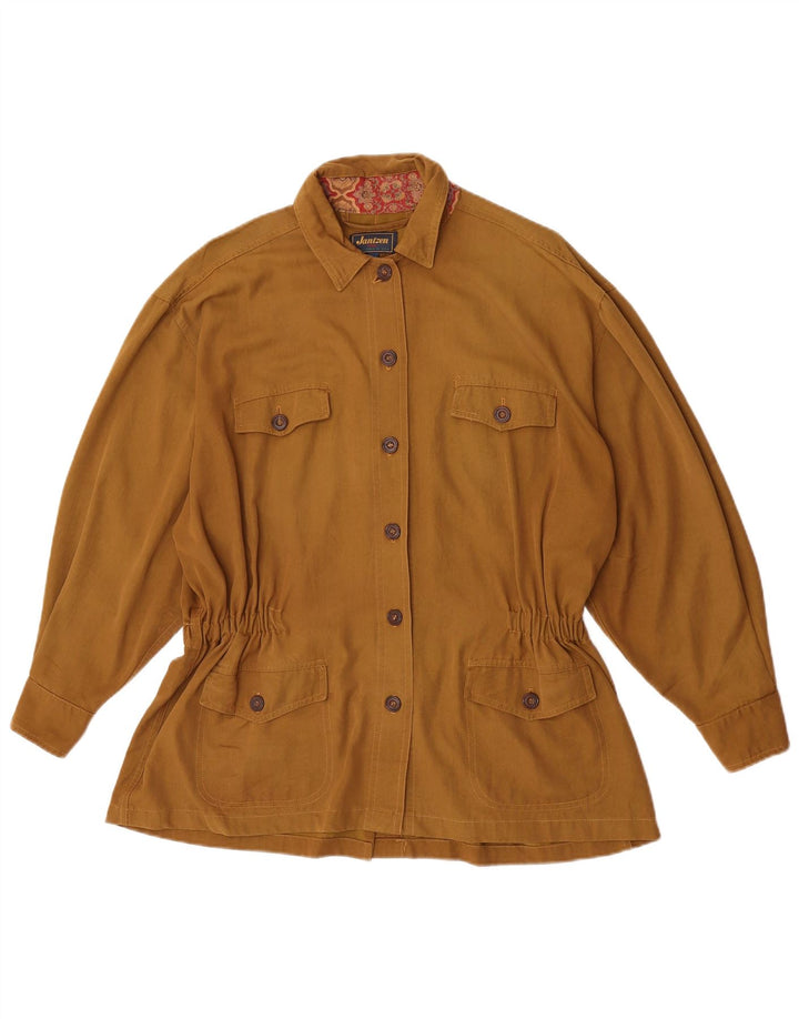 Jantzen Womens Oversized Utility Jacket IT 44 Medium Khaki Viscose
