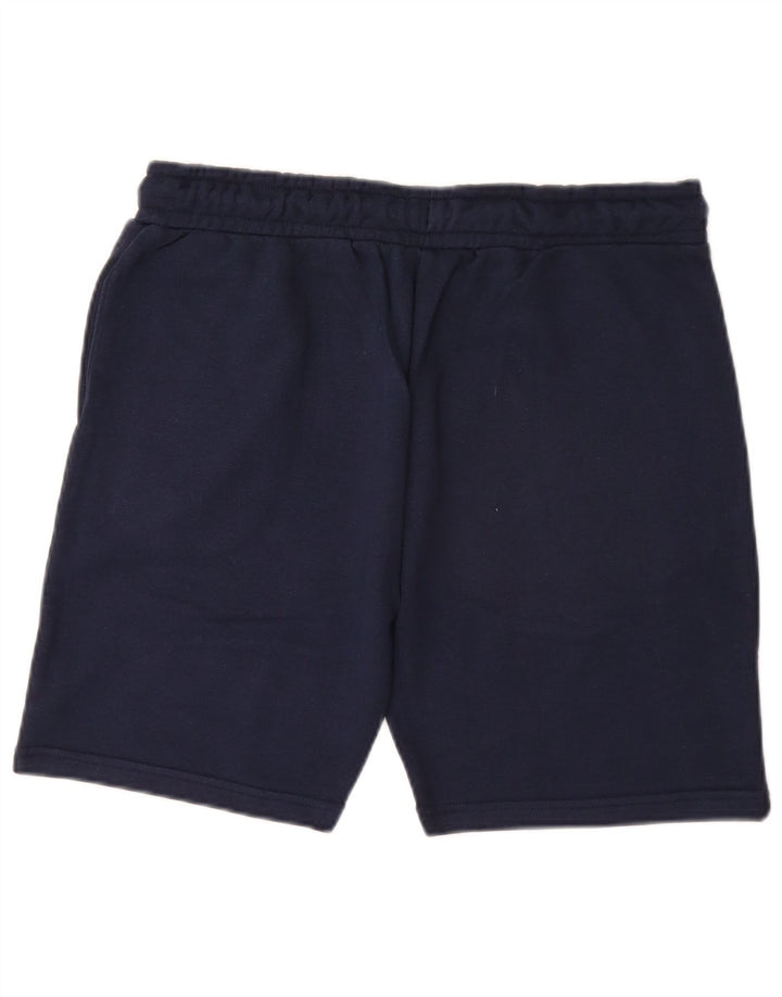 ELLESSE Mens Graphic Sport Shorts Small  Navy Blue Cotton