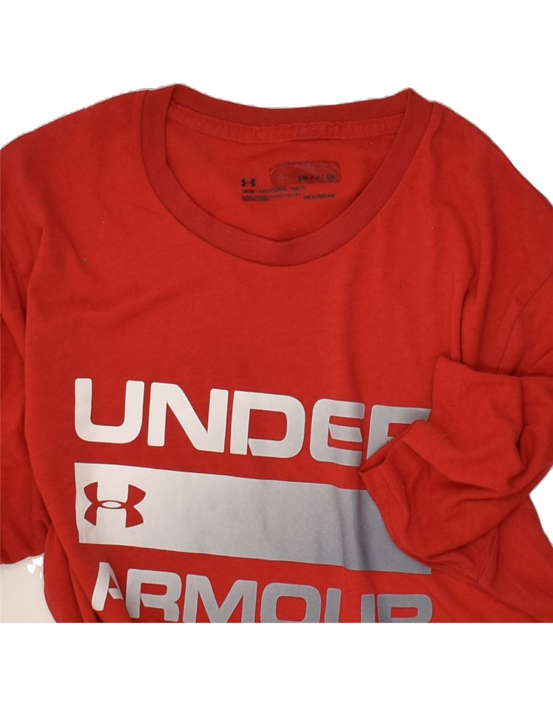 UNDER ARMOUR Mens Graphic T-Shirt Top Small Red Cotton | Vintage Under Armour | Thrift | Second-Hand Under Armour | Used Clothing | Messina Hembry 