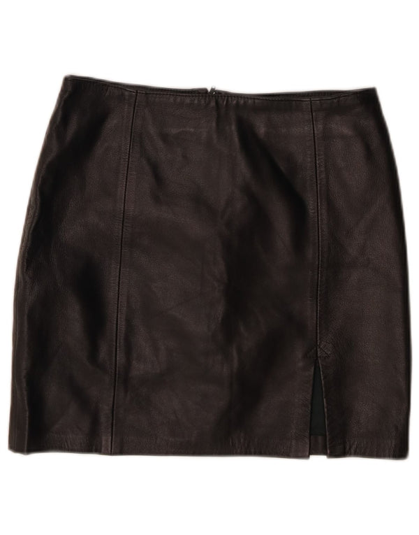 Mitici Anni Womens Leather Skirt Small W27 Black