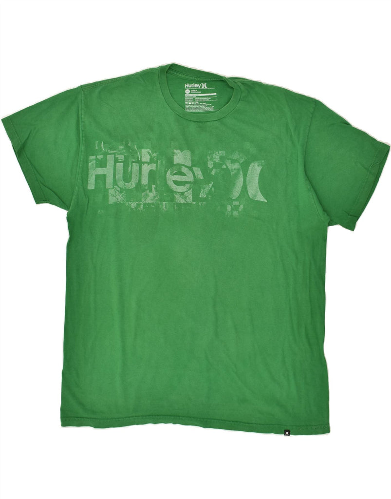 HURLEY Mens Classic Fit Graphic T-Shirt Top XL Green Cotton | Vintage Hurley | Thrift | Second-Hand Hurley | Used Clothing | Messina Hembry 