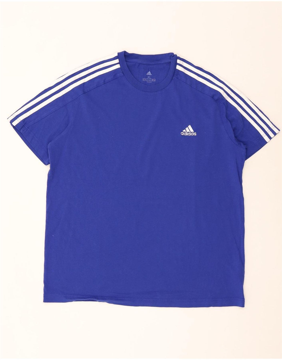Adidas Mens T-Shirt Top XL Blue Cotton