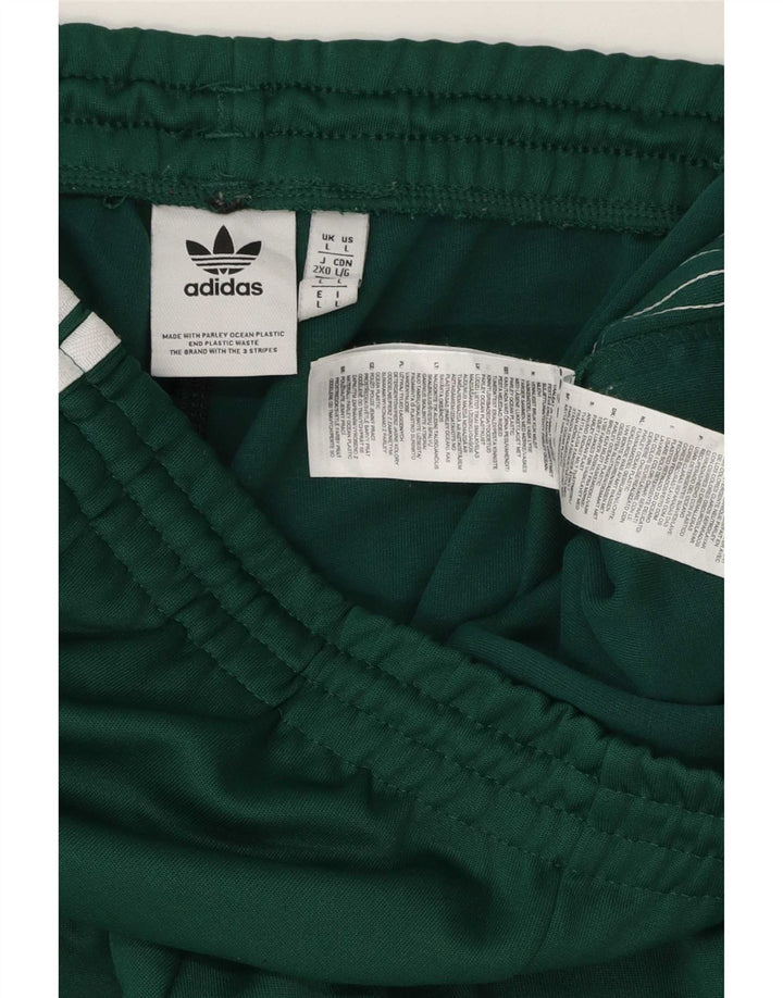 Adidas Mens Tracksuit Trousers Joggers Large Green Polyester