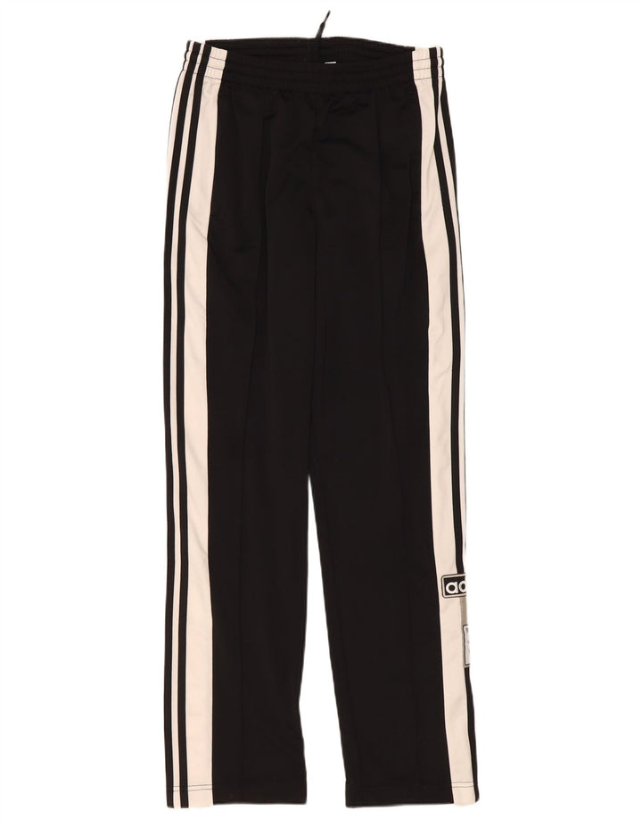 Adidas Mens Graphic Tracksuit Trousers Small Black Colourblock Polyester