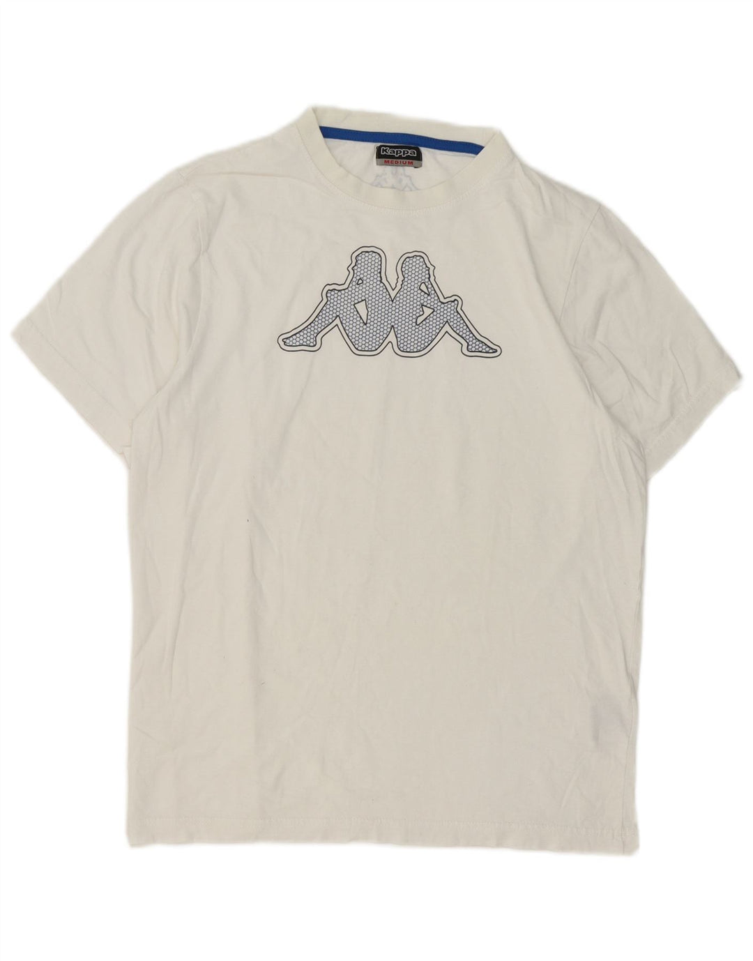 Kappa Mens Graphic T-Shirt Top Medium White Cotton