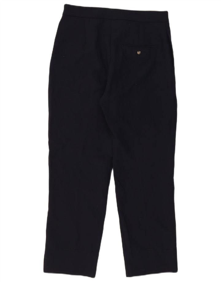 Marks & Spencer Womens Chino Trousers UK 12 Medium W32 L27 Navy Blue