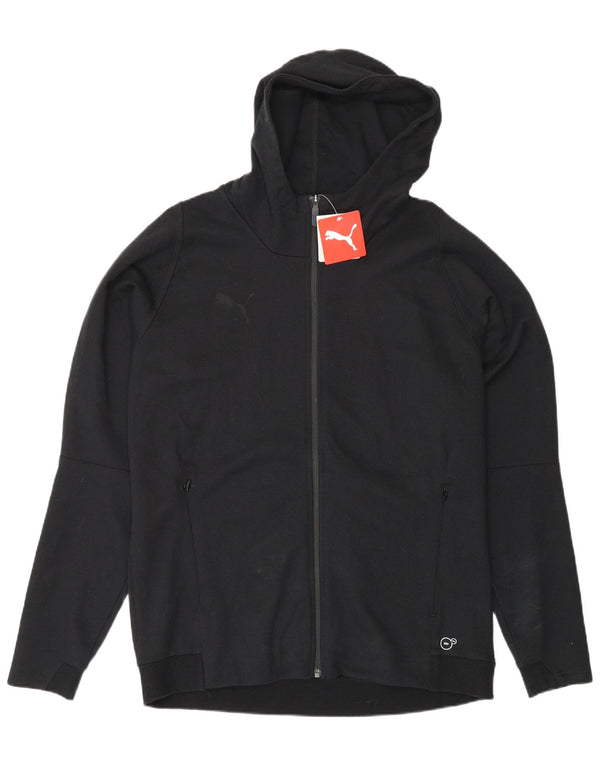 Puma Mens Zip Hoodie Sweater Large Black Cotton