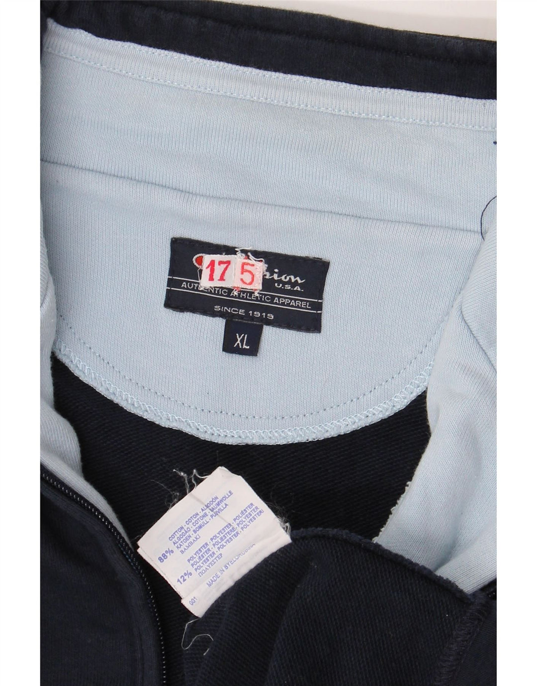 CHAMPION Mens Tracksuit Top Jacket XL Navy Blue Cotton