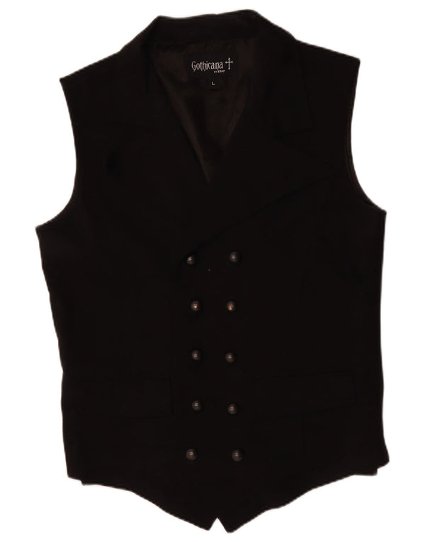 GOTHICANA BY EMP Mens Waistcoat Large Black Polyester