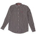 Crew Clothing Mens Classic Fit Shirt Small Navy Blue Gingham Cotton