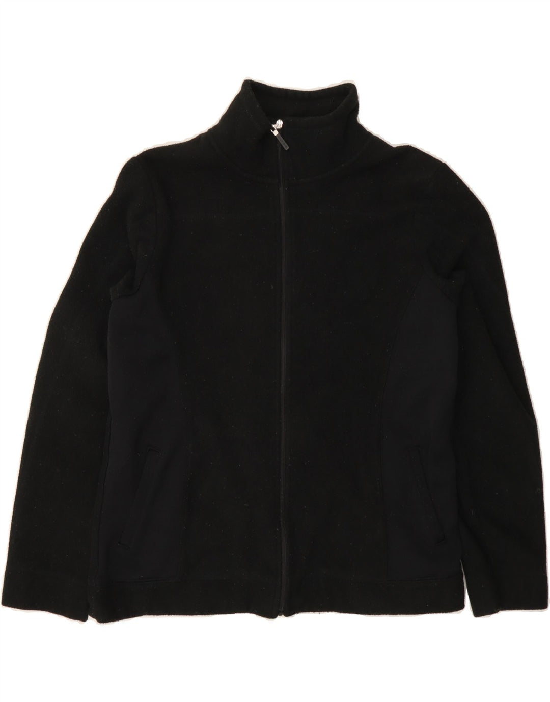 IZOD Womens Fleece Jacket UK 12 Medium Black Polyester Vintage Izod and Second-Hand Izod from Messina Hembry 