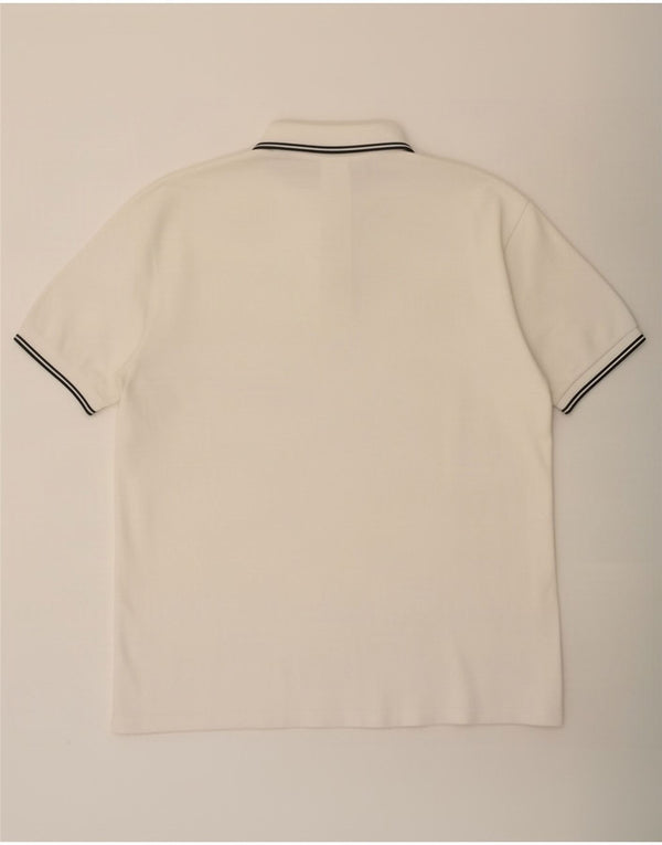 Marks & Spencer Mens Polo Shirt XL Off White Cotton