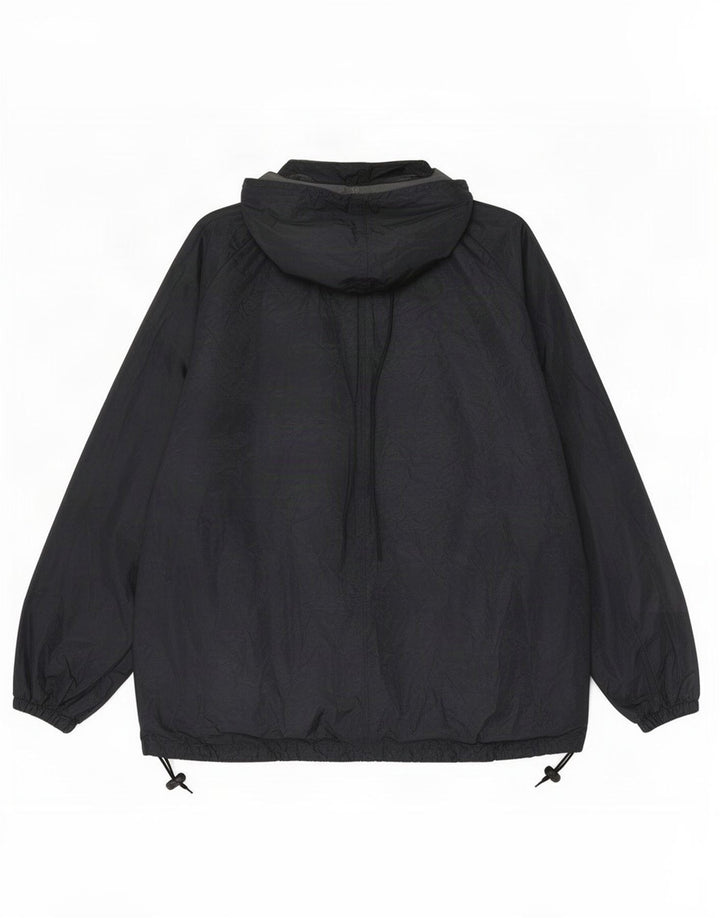 Dickies Mens Hooded Rain Jacket UK 40 Large Navy Blue Polyester