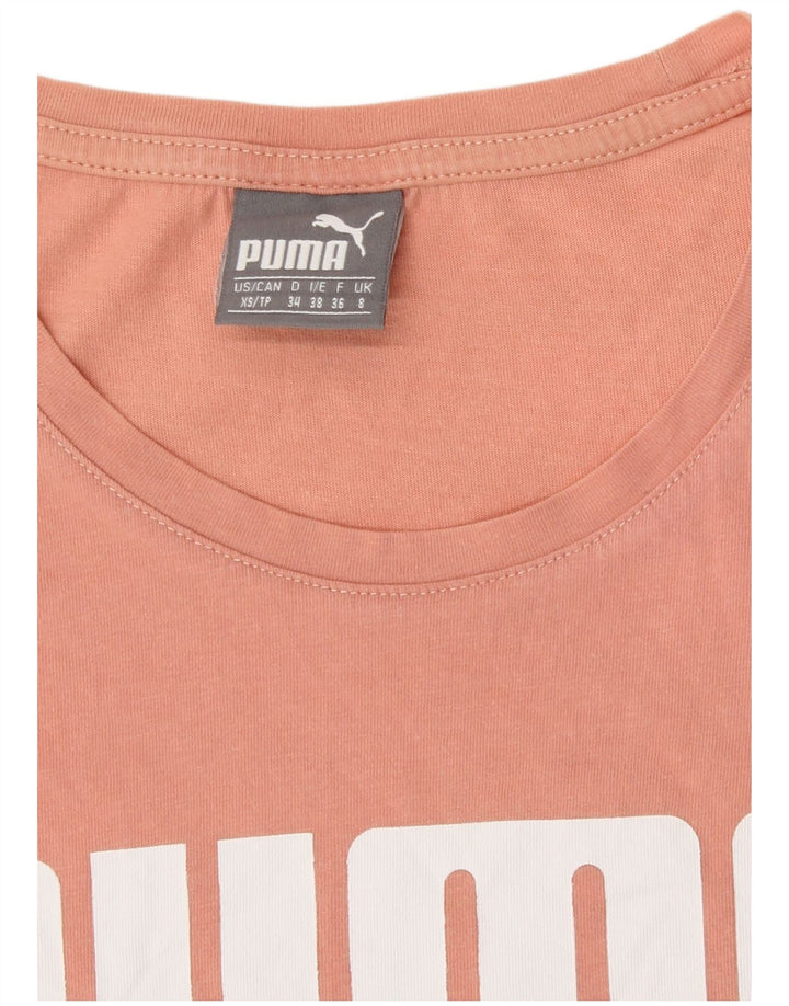 Puma Womens Graphic T-Shirt Top UK 8 Small Pink