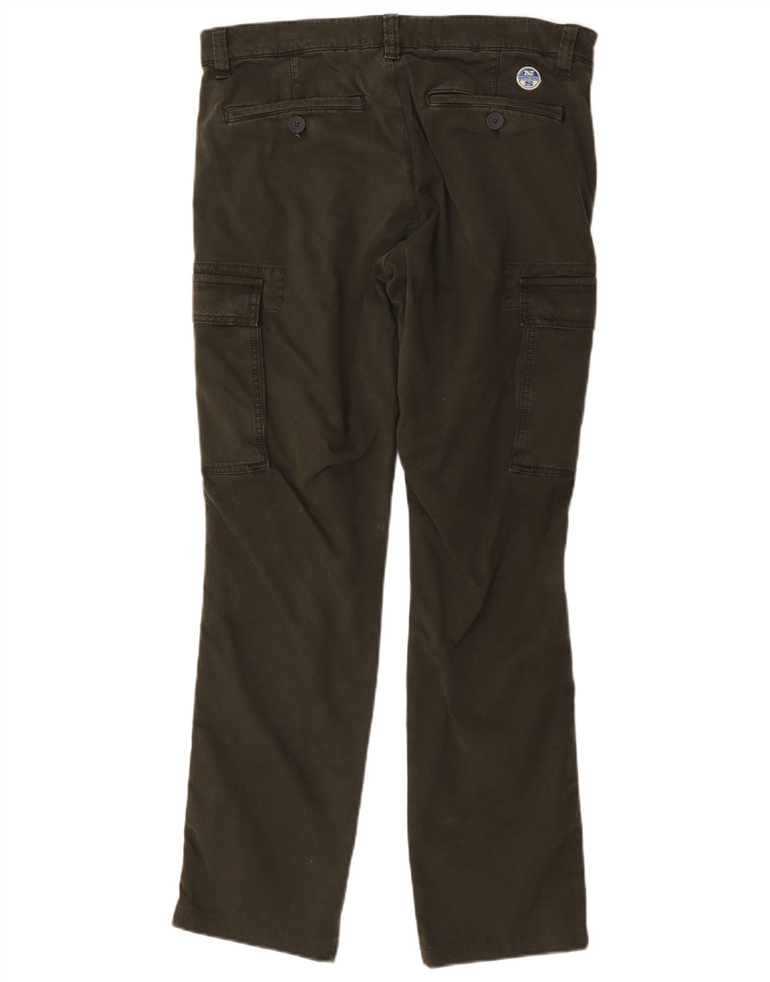 North Sails Mens Straight Cargo Trousers W34 L31 Green Cotton