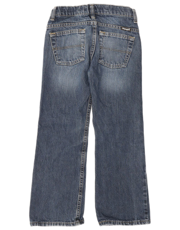 Wrangler Boys Straight Jeans 7-8 Years W24 L22 Blue Cotton