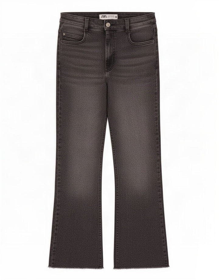 Zara Womens Bootcut Jeans EU 38 Small W28 L26 Grey