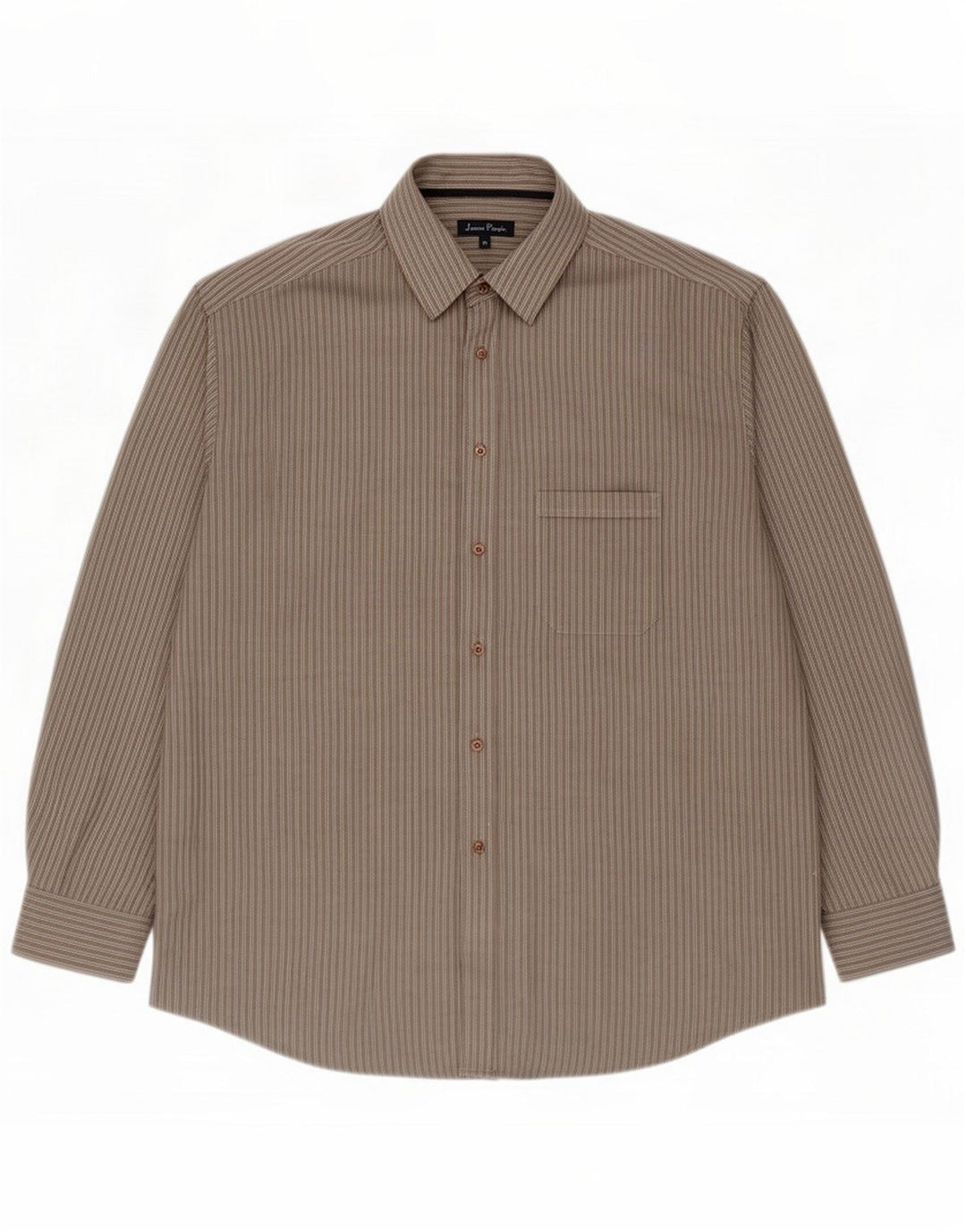 James Pringle Mens Shirt XL Grey Pinstripe Polyester
