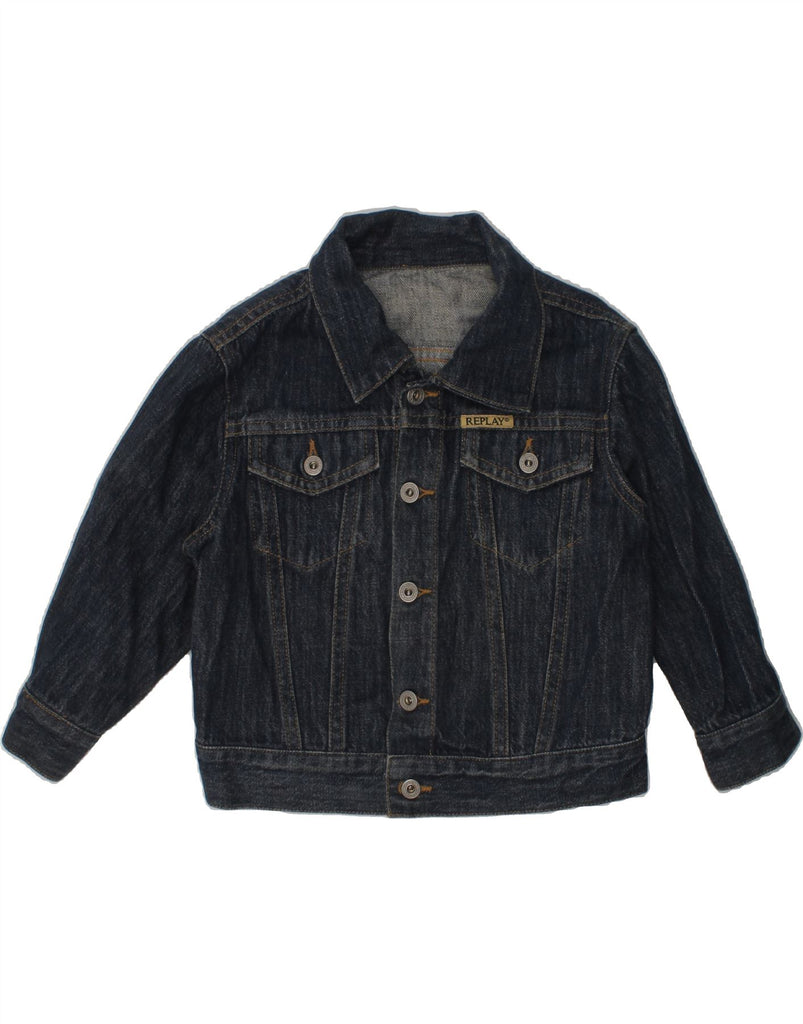 REPLAY Boys Denim Jacket 3-4 Years Navy Blue | Vintage Replay | Thrift | Second-Hand Replay | Used Clothing | Messina Hembry 