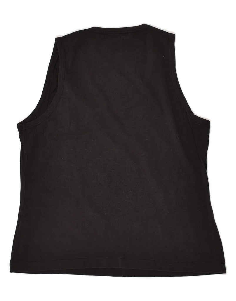 CERRUTI Womens Vest Top UK 18 XL Black Cotton | Vintage Cerruti | Thrift | Second-Hand Cerruti | Used Clothing | Messina Hembry 