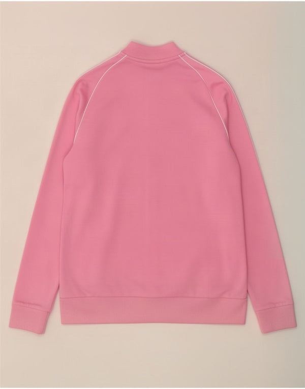 Adidas Girls Tracksuit Top Jacket 13-14 Years Pink Polyester