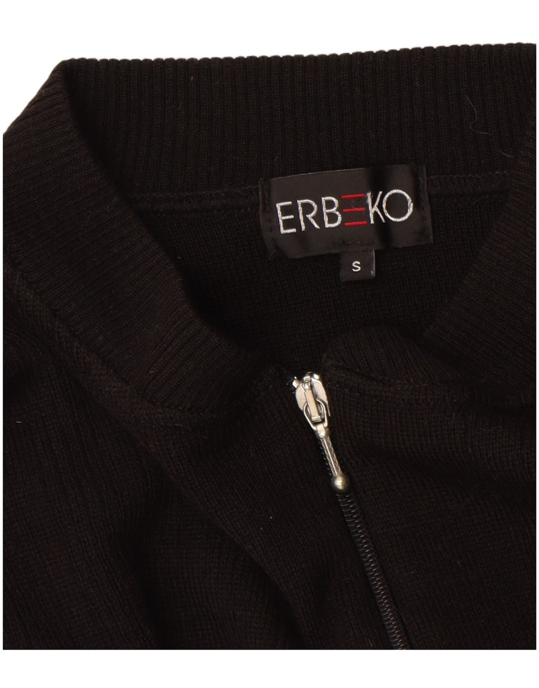 Vintage Mens Cardigan Sweater Small Black Wool