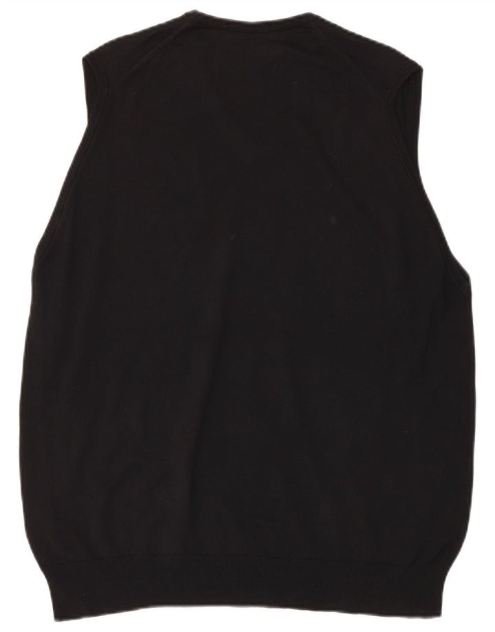 MARKS & SPENCER Mens Vest Tank Top UK 41/43 Large Black Cotton