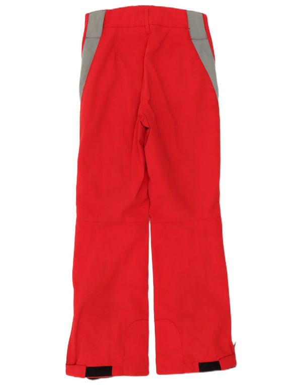 Colmar Womens Straight Casual Trousers IT 42 Large W30 L31 Red Colourblock