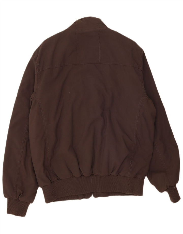 Champion Mens Bomber Jacket UK 40 Large Brown Polyamide