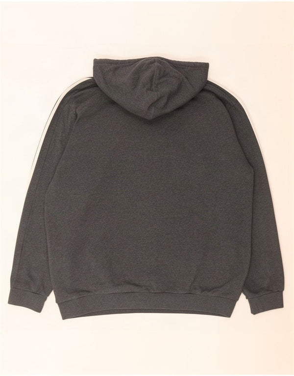 Adidas Mens Hoodie Jumper XL Grey Cotton