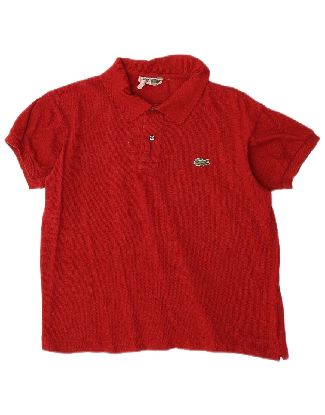 Lacoste Mens Polo Shirt Size 2 XS Red Cotton