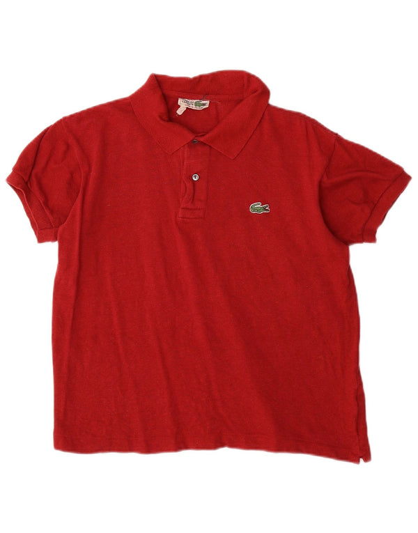 Lacoste Mens Polo Shirt Size 2 XS Red Cotton