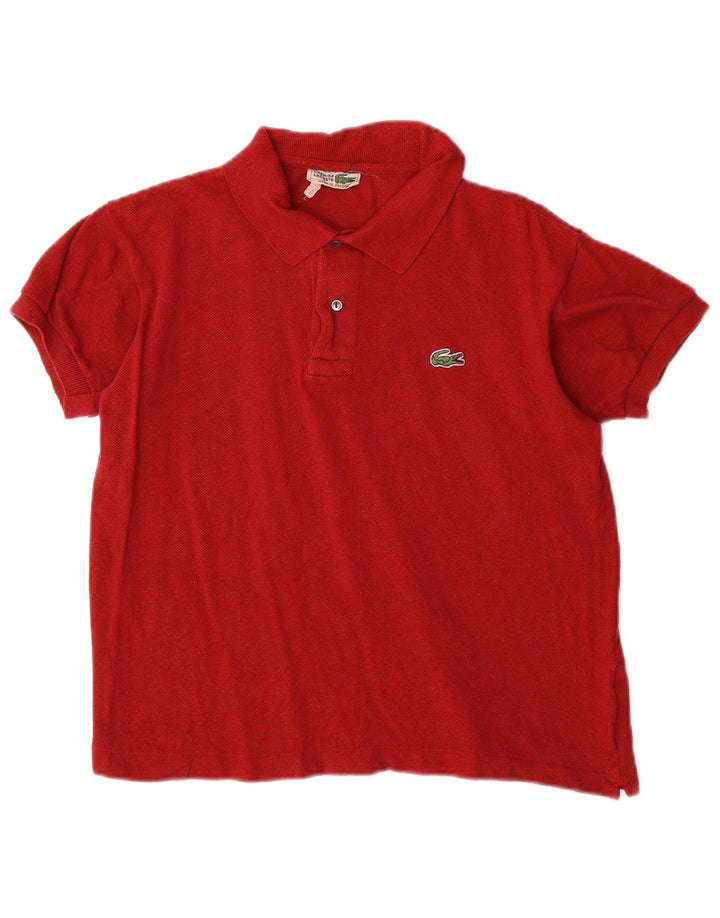 Lacoste Mens Polo Shirt Size 2 XS Red Cotton