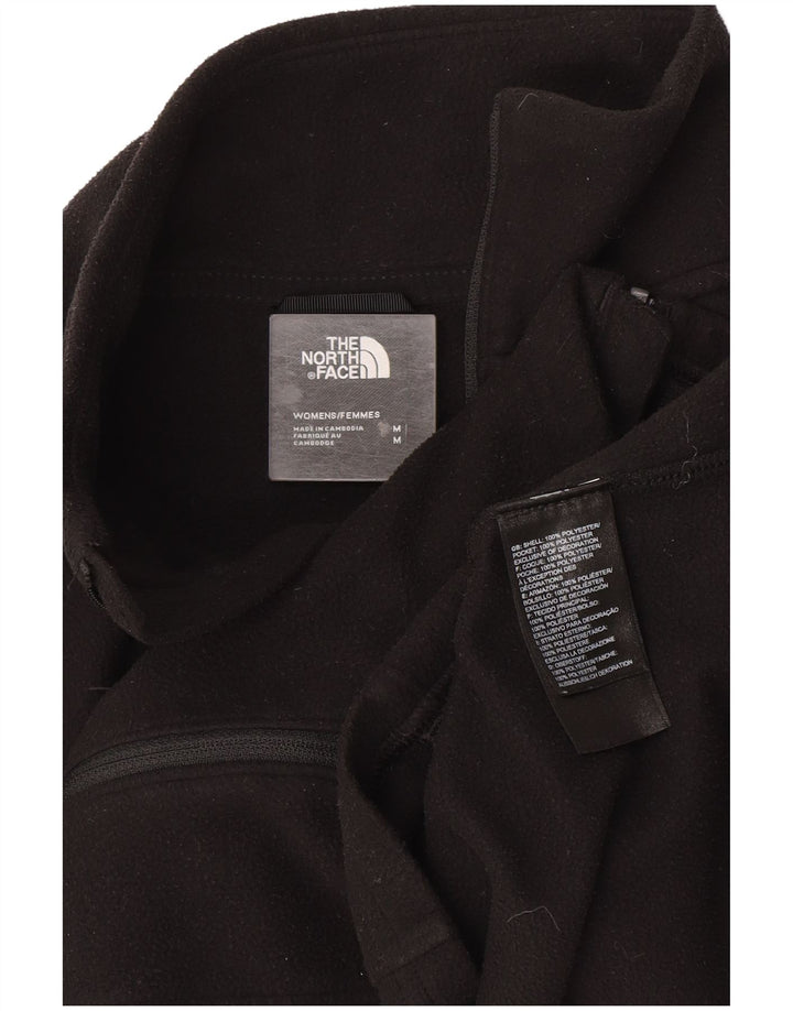 The North Face Womens Fleece Jacket UK 12 Medium Black Polyester