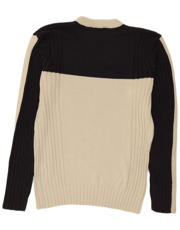 PORT LOUIS Mens Crew Neck Jumper Sweater IT 56 XL Navy Blue Colourblock