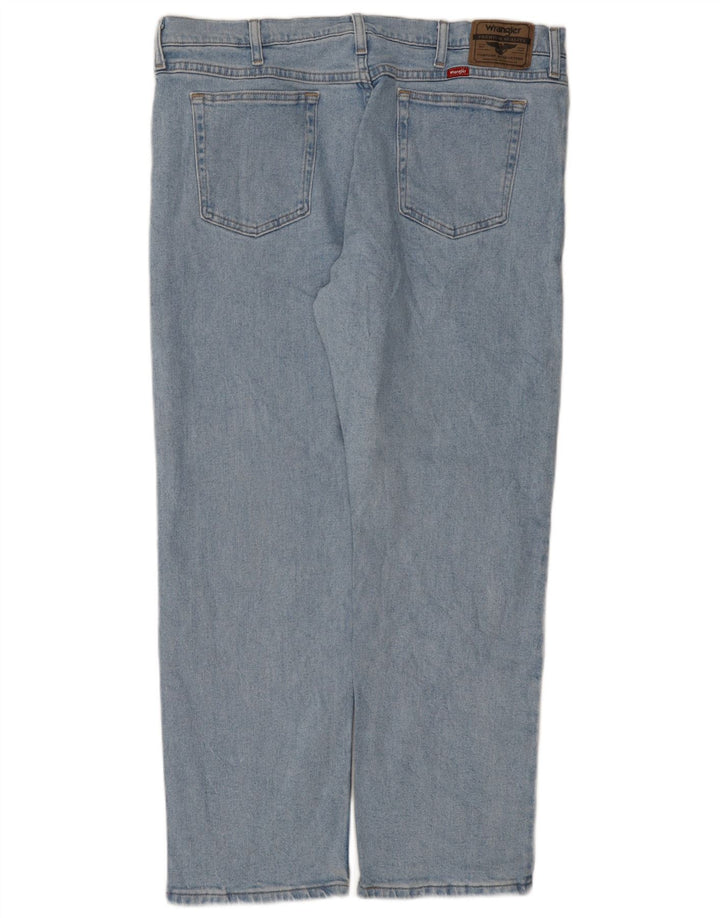 Wrangler Mens Straight Jeans W38 L30 Blue Cotton
