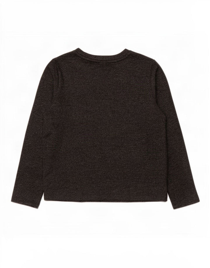 Marks & Spencer Womens Top Long Sleeve UK 14 Large Grey Polyester