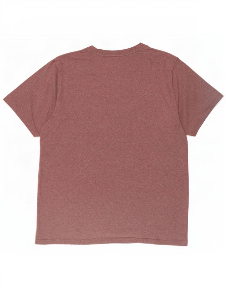 Carhartt Mens T-Shirt Top Large Maroon Cotton