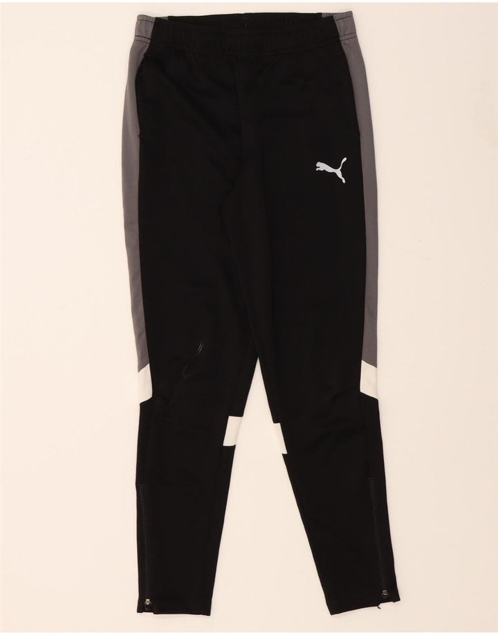 PUMA Boys Tracksuit Trousers 11-12 Years  Black Colourblock Vintage Puma and Second-Hand Puma from Messina Hembry 