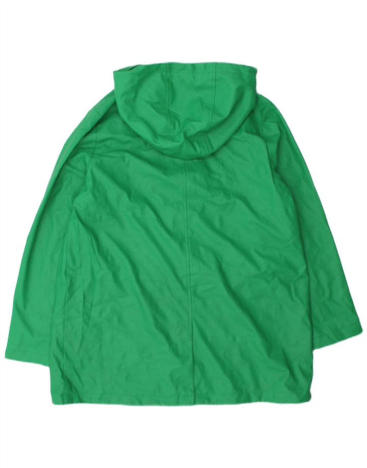 Zara Girls Hooded Rain Jacket 13-14 Years Green Polyethylene