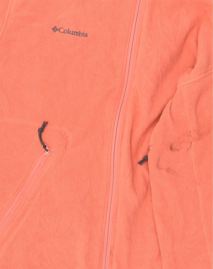 COLUMBIA Womens Fleece Jacket UK 14 Medium Orange Polyester | Vintage Columbia | Thrift | Second-Hand Columbia | Used Clothing | Messina Hembry 