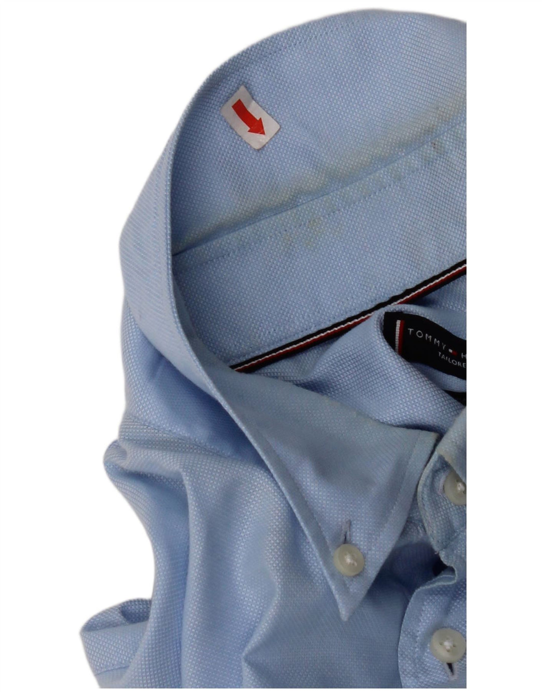 TOMMY HILFIGER Mens Easy Care Slim Fit Shirt Size 42 16 1/2 Large Blue