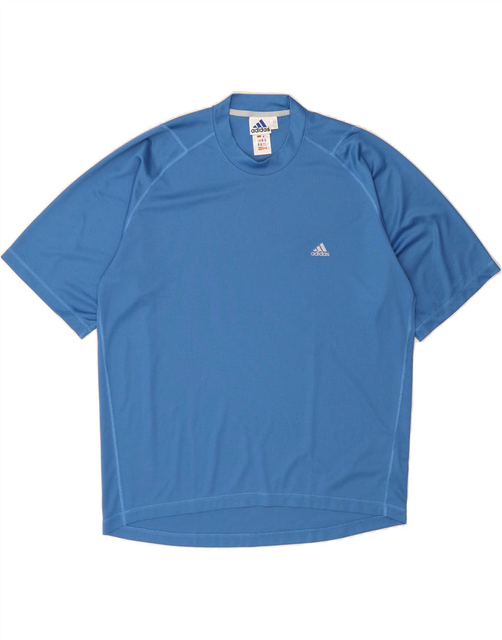 ADIDAS Mens Climalite T-Shirt Top XL Blue Polyester Vintage Adidas and Second-Hand Adidas from Messina Hembry 